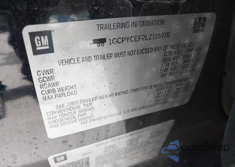 2020 Chevrolet Silverado 1500 4Wd Short Bed Custom Trail Boss from USA, damaged, VIN 1GCPYCEF2LZ115978